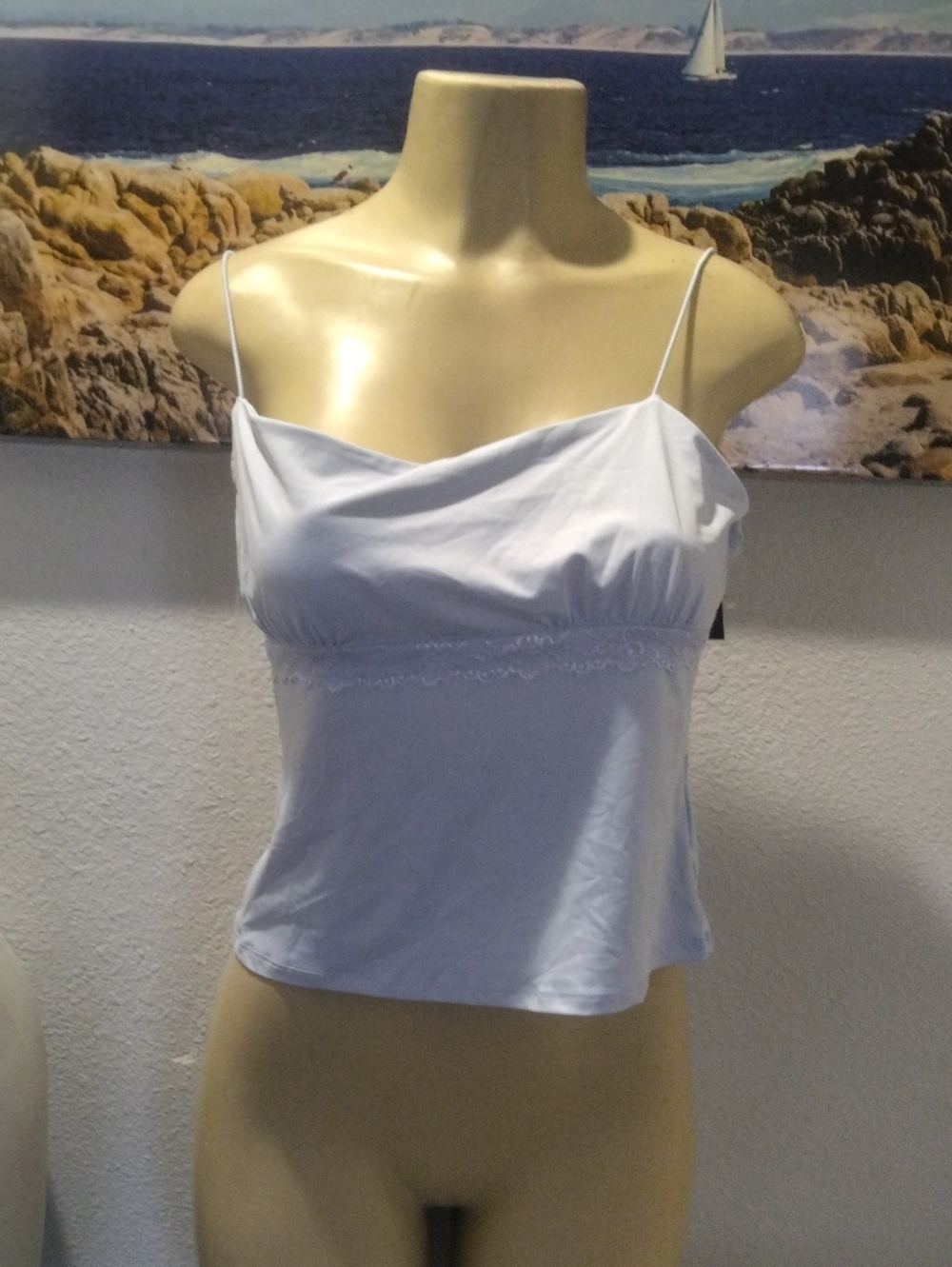 Women’s White Spaghetti Strap Camisole Top